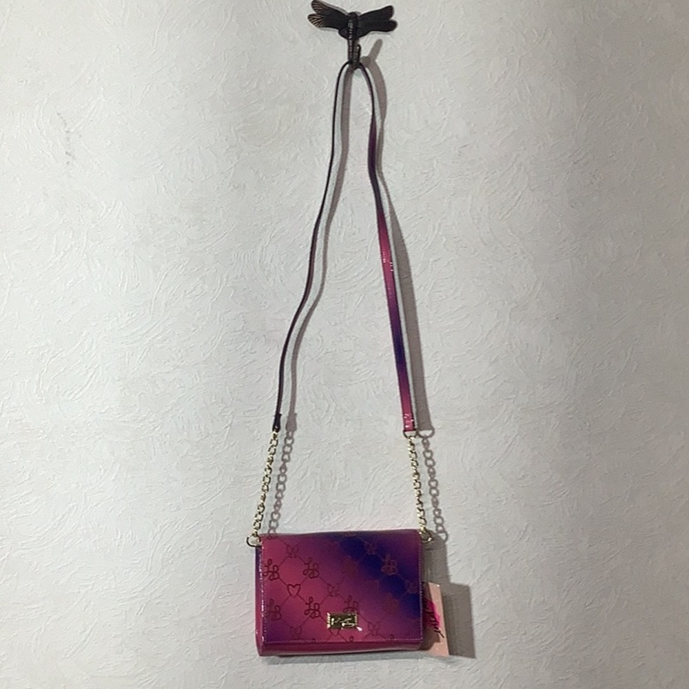 Betsey Johnson NEW - Patent Wallet - ombre Fuchsia - LBellen - LUV BETSEY LB - Picture 3 of 13